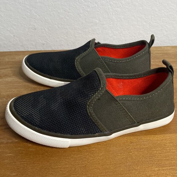 Cat & Jack Toddler boy Camo Green Black Slip On Shoes Casual Size 10 10T - Picture 5 of 8